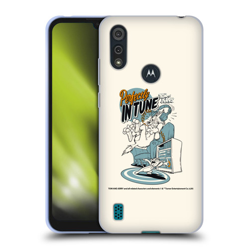 Tom and Jerry Illustration Perfectly In Tune Soft Gel Case for Motorola Moto E6s (2020)