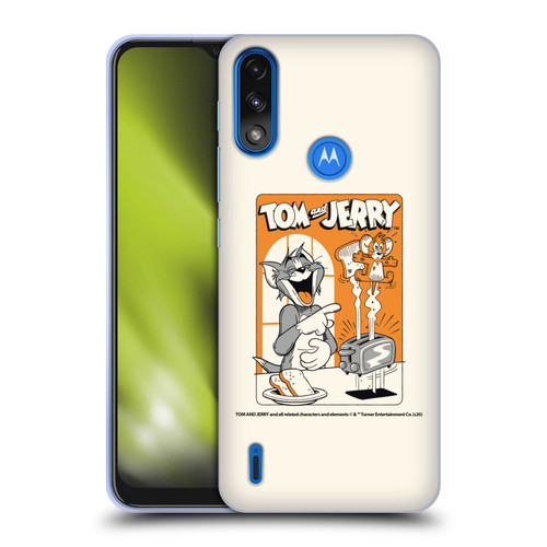 Tom and Jerry Illustration Laugh And Toasted Soft Gel Case for Motorola Moto E7 Power / Moto E7i Power