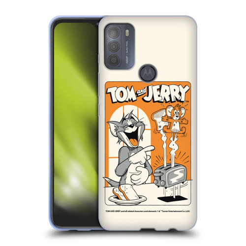 Tom and Jerry Illustration Laugh And Toasted Soft Gel Case for Motorola Moto G50