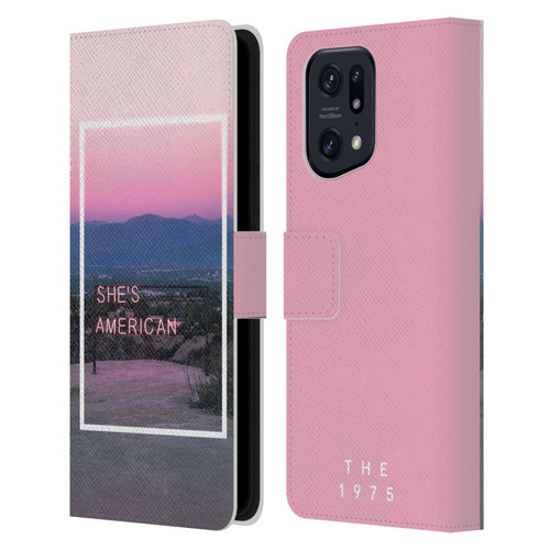 The 1975 Songs She's American Leather Book Wallet Case Cover For OPPO Find X5 Pro