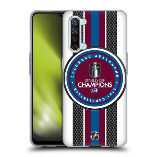 NHL 2022 Stanley Cup Champions Colorado Avalanche Puck Pattern Soft Gel Case for OPPO Find X2 Lite 5G
