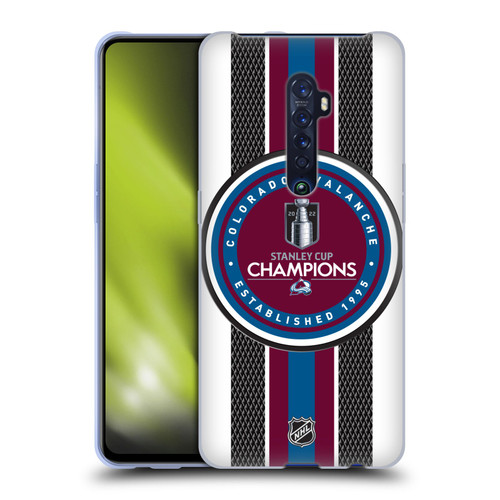 NHL 2022 Stanley Cup Champions Colorado Avalanche Puck Pattern Soft Gel Case for OPPO Reno 2