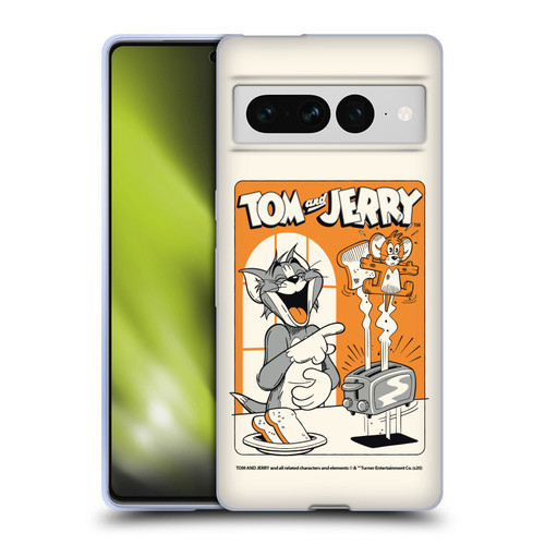Tom and Jerry Illustration Laugh And Toasted Soft Gel Case for Google Pixel 7 Pro