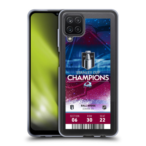 NHL 2022 Stanley Cup Champions Colorado Avalanche Ticket Soft Gel Case for Samsung Galaxy A12 (2020)