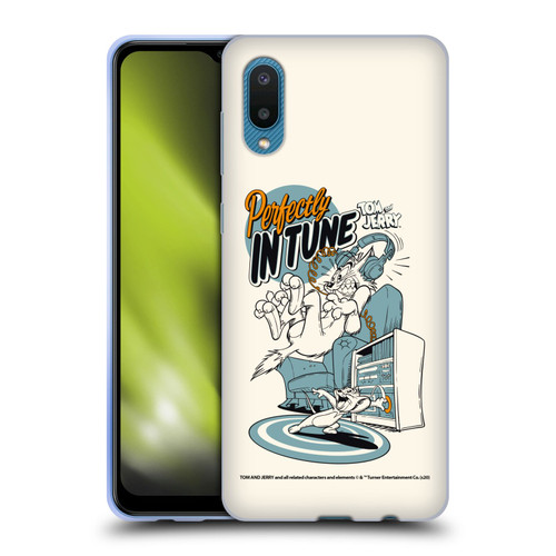 Tom and Jerry Illustration Perfectly In Tune Soft Gel Case for Samsung Galaxy A02/M02 (2021)