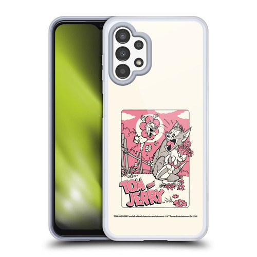 Tom and Jerry Illustration Scary Flower Soft Gel Case for Samsung Galaxy A13 (2022)