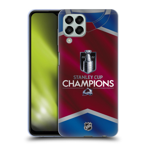 NHL 2022 Stanley Cup Champions Colorado Avalanche Jersey Soft Gel Case for Samsung Galaxy M33 (2022)