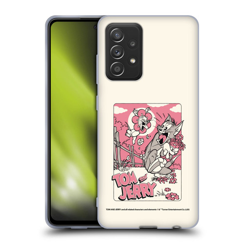 Tom and Jerry Illustration Scary Flower Soft Gel Case for Samsung Galaxy A52 / A52s / 5G (2021)