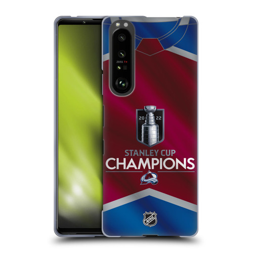 NHL 2022 Stanley Cup Champions Colorado Avalanche Jersey Soft Gel Case for Sony Xperia 1 III