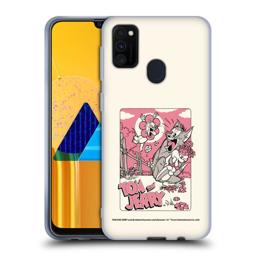 Tom and Jerry Illustration Scary Flower Soft Gel Case for Samsung Galaxy M30s (2019)/M21 (2020)