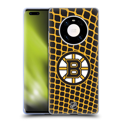 NHL Boston Bruins Net Pattern Soft Gel Case for Huawei Mate 40 Pro 5G