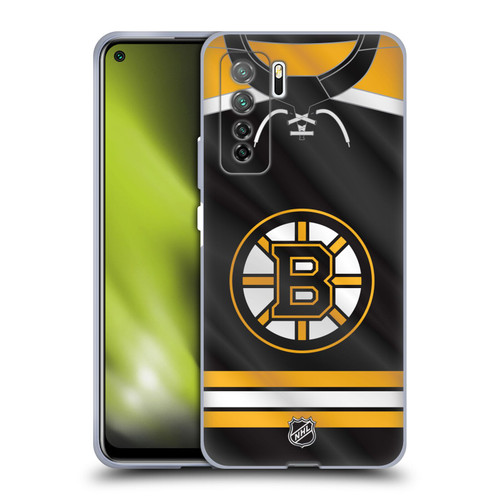 NHL Boston Bruins Jersey Soft Gel Case for Huawei Nova 7 SE/P40 Lite 5G