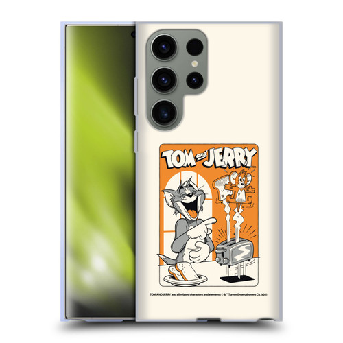 Tom and Jerry Illustration Laugh And Toasted Soft Gel Case for Samsung Galaxy S23 Ultra 5G
