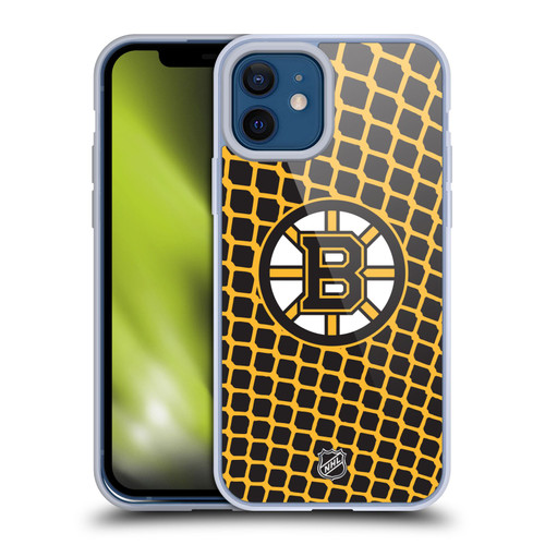 NHL Boston Bruins Net Pattern Soft Gel Case for Apple iPhone 12 / iPhone 12 Pro & MagSafe