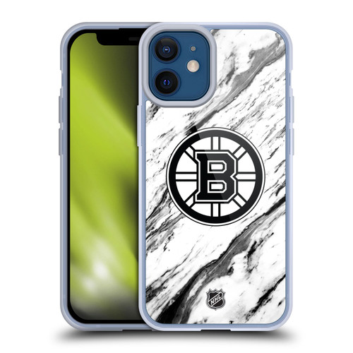 NHL Boston Bruins Marble Soft Gel Case for Apple iPhone 12 Mini & MagSafe