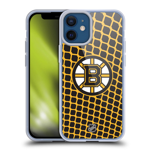 NHL Boston Bruins Net Pattern Soft Gel Case for Apple iPhone 12 Mini & MagSafe