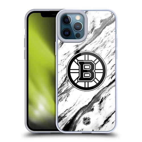 NHL Boston Bruins Marble Soft Gel Case for Apple iPhone 12 Pro Max & MagSafe