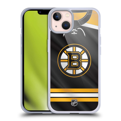 NHL Boston Bruins Jersey Soft Gel Case for Apple iPhone 13 NHL Boston Bruins Jersey Soft Gel Case for Apple iPhone 13