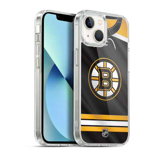 NHL Boston Bruins Jersey Soft Gel Case for Apple iPhone 13