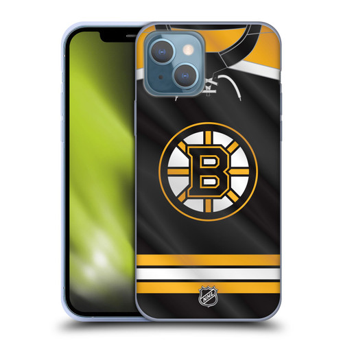 NHL Boston Bruins Jersey Soft Gel Case for Apple iPhone 13