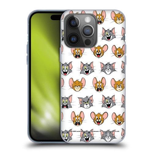 Tom and Jerry Patterns Expressions Soft Gel Case for Apple iPhone 14 Pro