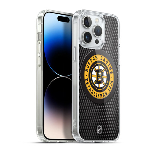 NHL Boston Bruins Puck Texture Soft Gel Case for Apple iPhone 13 Pro Max & MagSafe