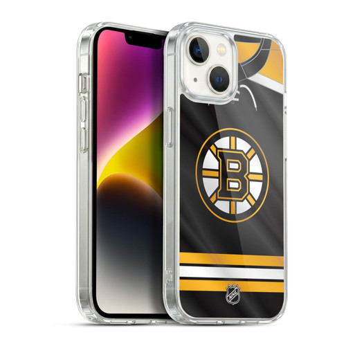 NHL Boston Bruins Jersey Soft Gel Case for Apple iPhone 14