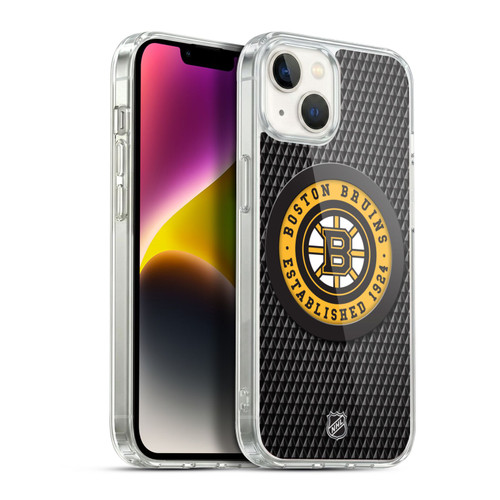 NHL Boston Bruins Puck Texture Soft Gel Case for Apple iPhone 14 Plus & MagSafe