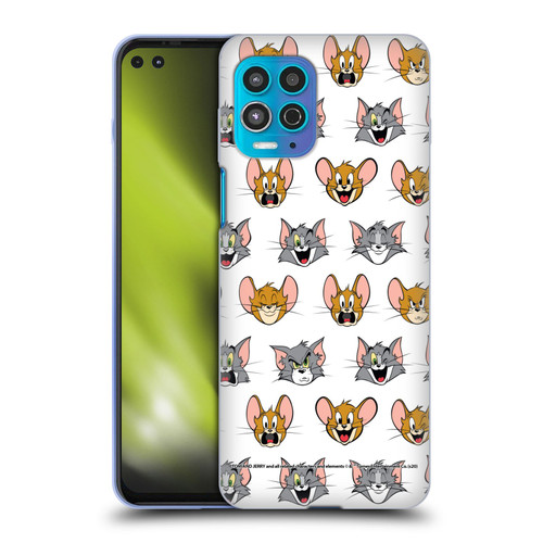 Tom and Jerry Patterns Expressions Soft Gel Case for Motorola Moto G100