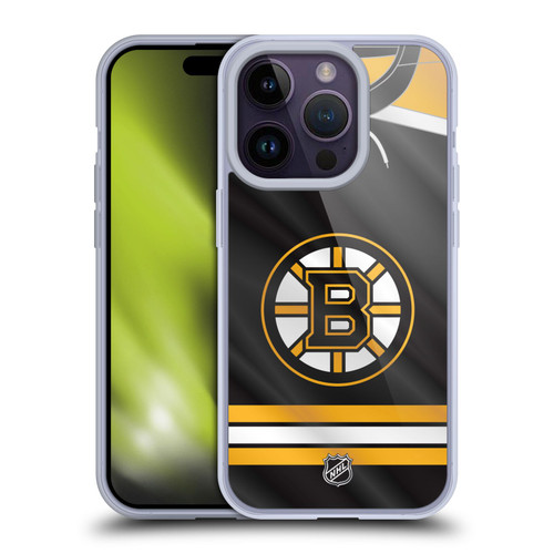 NHL Boston Bruins Jersey Soft Gel Case for Apple iPhone 14 Pro & MagSafe