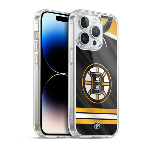 NHL Boston Bruins Jersey Soft Gel Case for Apple iPhone 14 Pro & MagSafe