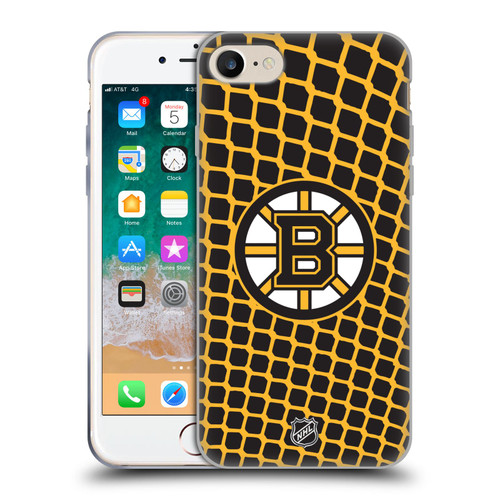 NHL Boston Bruins Net Pattern Soft Gel Case for Apple iPhone 7 / 8 / SE 2020 & 2022 & MagSafe