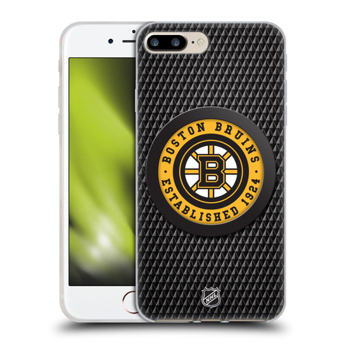NHL Boston Bruins Puck Texture Soft Gel Case for Apple iPhone 7 Plus / iPhone 8 Plus