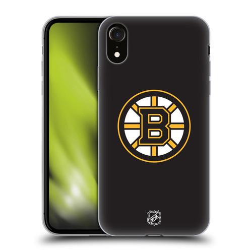 NHL Boston Bruins Plain Soft Gel Case for Apple iPhone XR