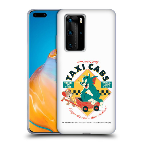 Tom and Jerry Retro Taxi Cabs Soft Gel Case for Huawei P40 Pro / P40 Pro Plus 5G