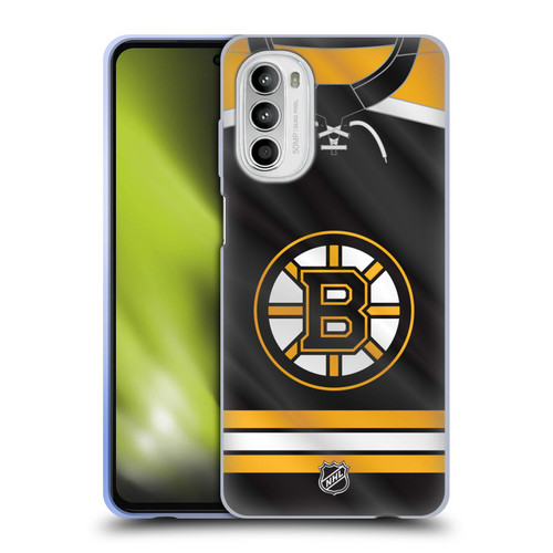NHL Boston Bruins Jersey Soft Gel Case for Motorola Moto G52