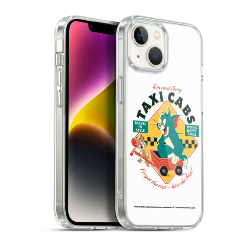 Tom and Jerry Retro Taxi Cabs Soft Gel Case for Apple iPhone 14