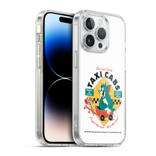 Tom and Jerry Retro Taxi Cabs Soft Gel Case for Apple iPhone 14 Pro & MagSafe
