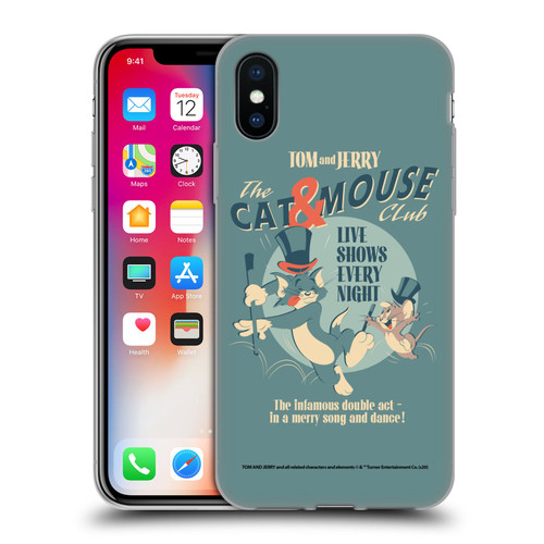 Tom and Jerry Retro Cat & Mouse Club Soft Gel Case for Apple iPhone X / iPhone XS