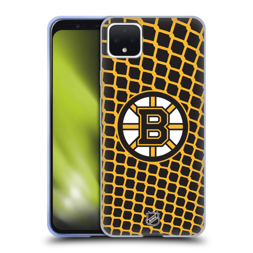 NHL Boston Bruins Net Pattern Soft Gel Case for Google Pixel 4 XL