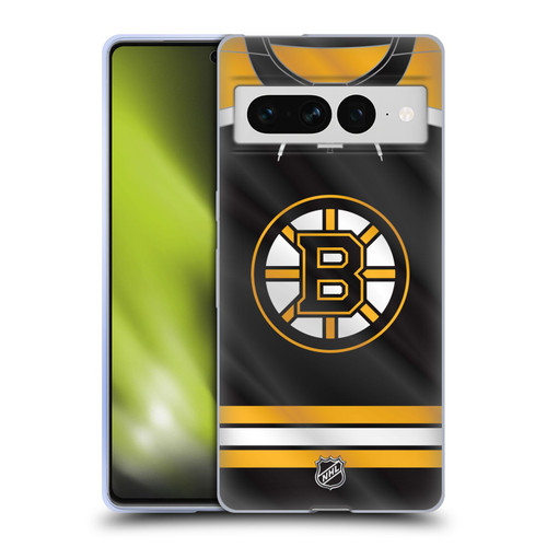 NHL Boston Bruins Jersey Soft Gel Case for Google Pixel 7 Pro