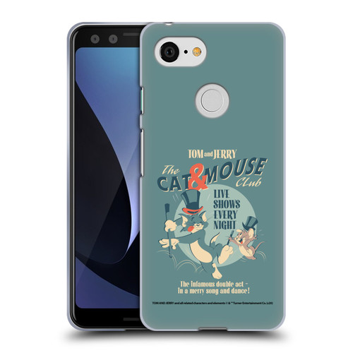 Tom and Jerry Retro Cat & Mouse Club Soft Gel Case for Google Pixel 3