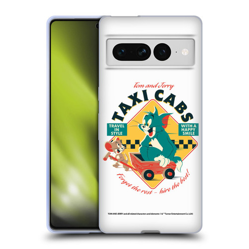 Tom and Jerry Retro Taxi Cabs Soft Gel Case for Google Pixel 7 Pro