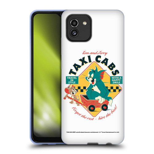 Tom and Jerry Retro Taxi Cabs Soft Gel Case for Samsung Galaxy A03 (2021)
