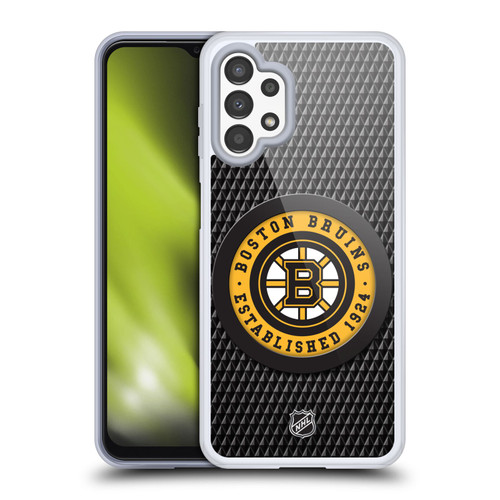 NHL Boston Bruins Puck Texture Soft Gel Case for Samsung Galaxy A13 (2022)