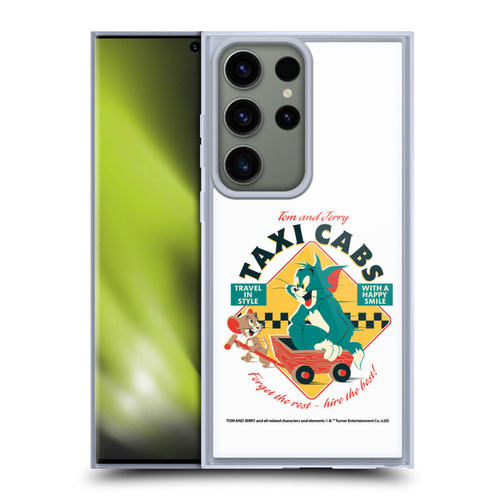 Tom and Jerry Retro Taxi Cabs Soft Gel Case for Samsung Galaxy S23 Ultra 5G