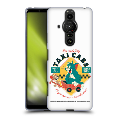 Tom and Jerry Retro Taxi Cabs Soft Gel Case for Sony Xperia Pro-I