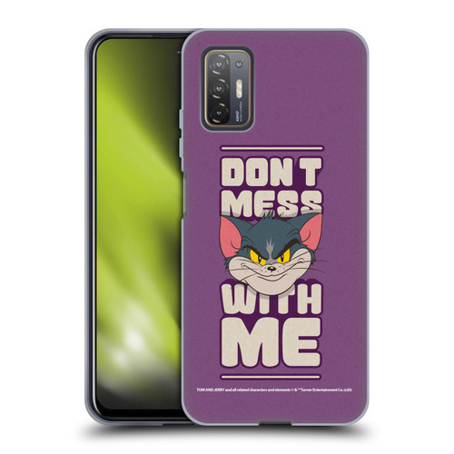 Tom and Jerry Typography Art Don't Mess With Me Soft Gel Case for HTC Desire 21 Pro 5G