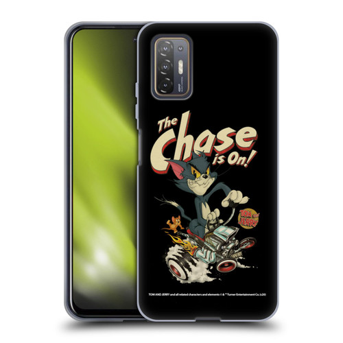 Tom and Jerry Typography Art The Chase Is On Soft Gel Case for HTC Desire 21 Pro 5G