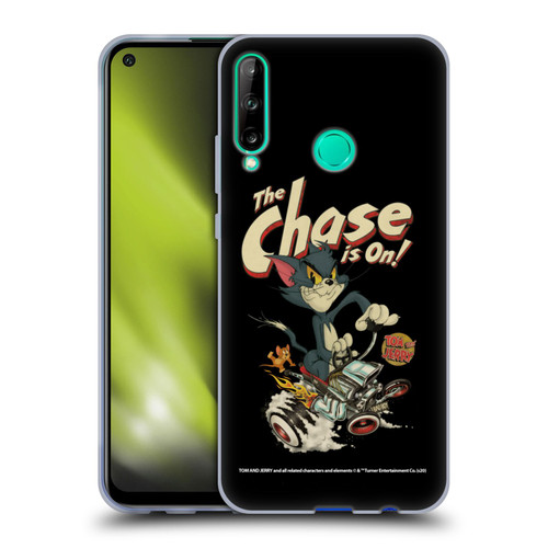 Tom and Jerry Typography Art The Chase Is On Soft Gel Case for Huawei P40 lite E